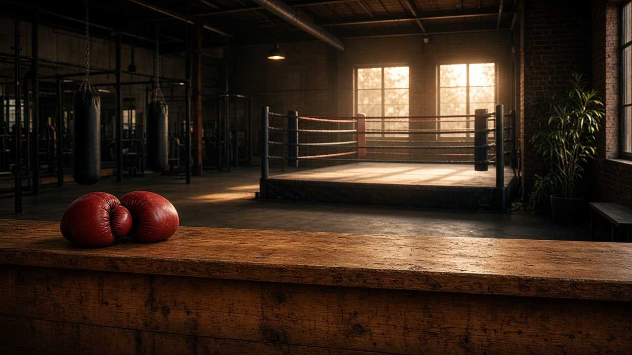 Prime Boxing Gym interior looking through to the training ring